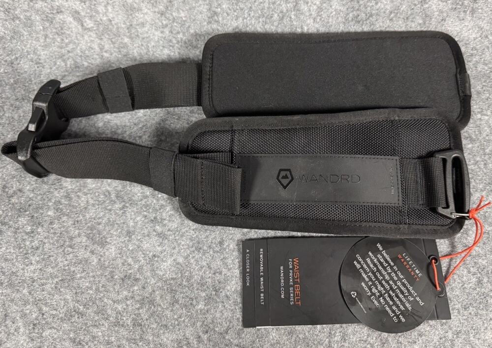 WANDRD Black Waist Strap Attachment for PRVKE and HEXAD Backpacks [EXC]